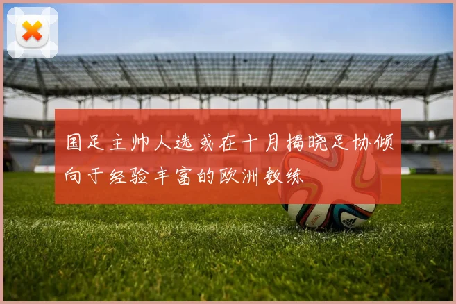 国足主帅人选或在十月揭晓足协倾向于经验丰富的欧洲教练